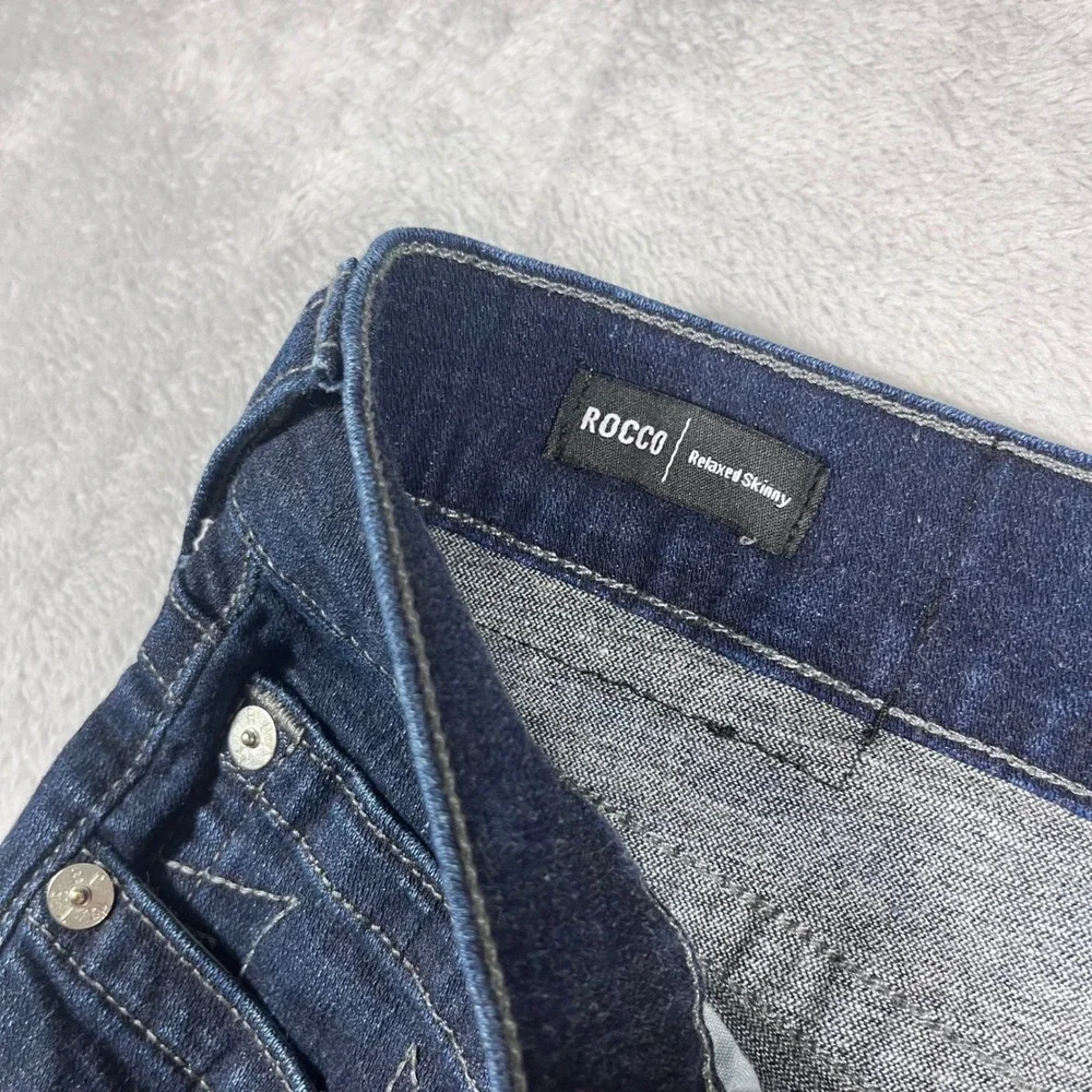 True Religion Rocco Relaxed Skinny Jeans Mens‎ 42 Dark Wash Indigo Denim